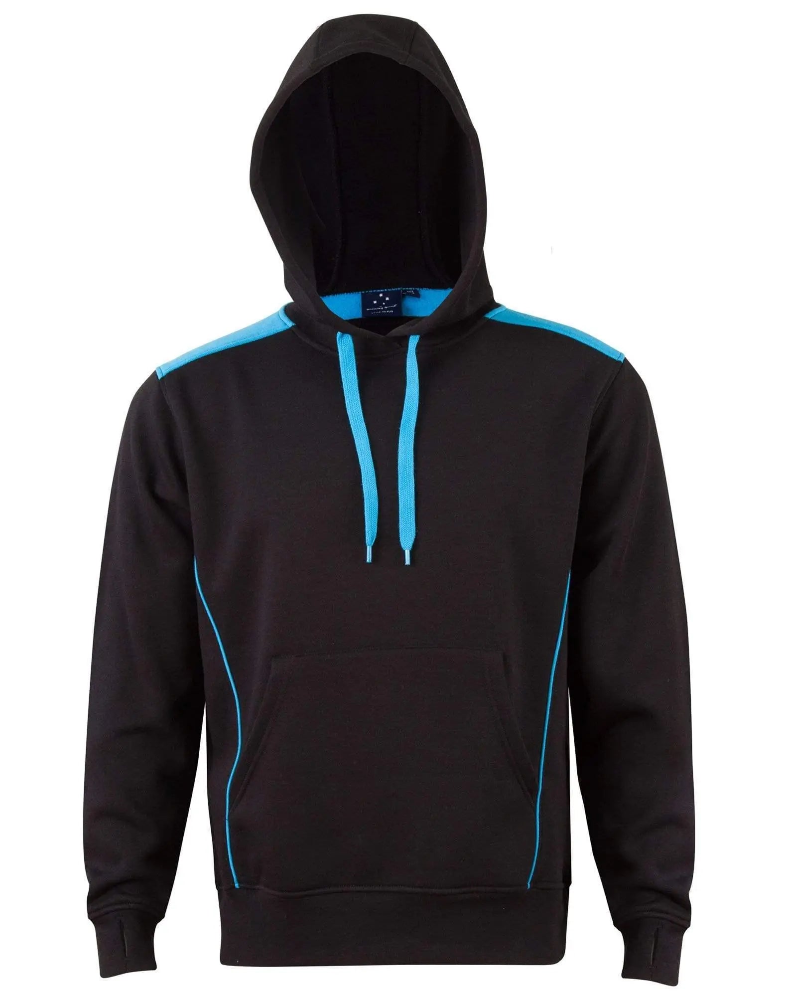 Winning Spirit Croxton Hoodie Adult Unisex Fl19 Casual Wear Winning Spirit Black/Aqua Blue XS